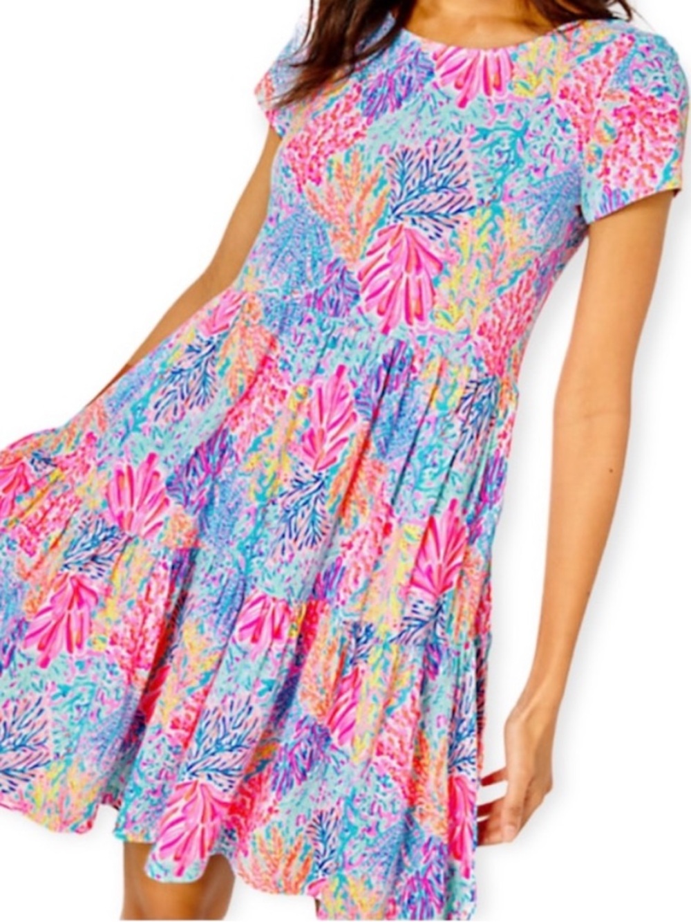 Lilly Pulitzer Sz XXL Geanna Swing Dress Multi Splashdance